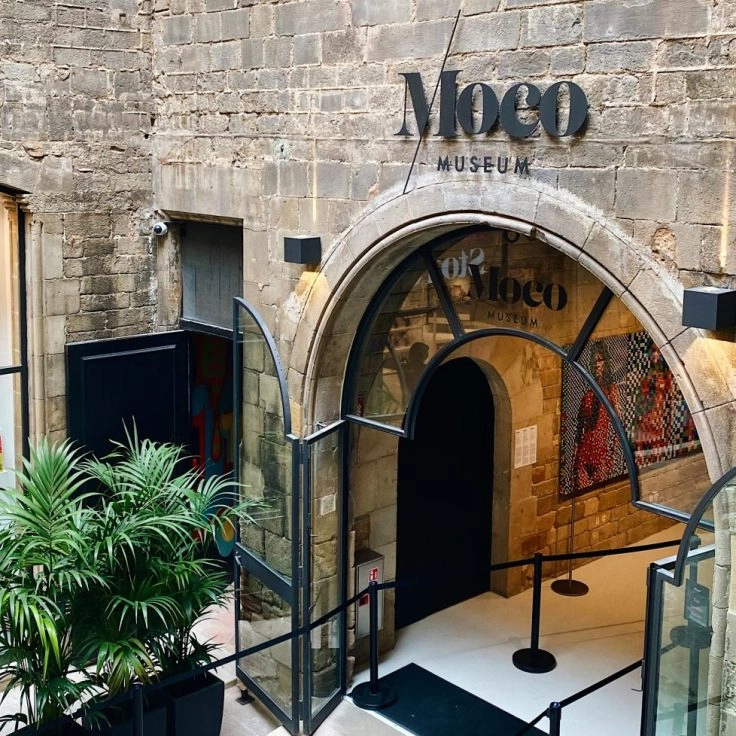 Interior of Moco Museum Barcelona.